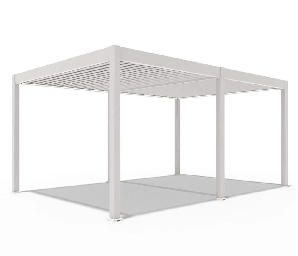 Weide Pergolen - Pergola LED E-Deluxe 3,6x5,3, ca. B530/H255/T360 cm Ivory Sand