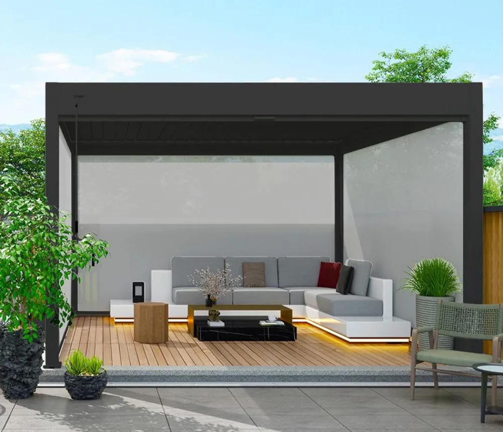 Weide Pergolen - Sonnenrollo für Deluxe/Classic Pergola, ca. B300 cm Anthrazit