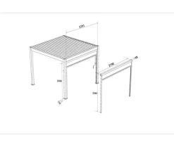 Weide Pergolen - Sonnenrollo für Deluxe/Classic Pergola, ca. B300 cm Anthrazit
