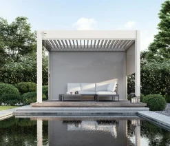 Weide Sonnenrollo für Deluxe/Classic Pergola, ca. B400 cm Ivory Sand Sale