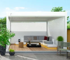 Weide Sonnenrollo für Deluxe Pergola, ca. B265 cm Weiß Discount