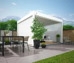 Weide Sonnenrollo für Deluxe Pergola, ca. B265 cm Weiß Discount