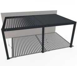 Weide Pergolen > Wand-Pergola Deluxe Plus 4x6, ca. B600/H255/T400 cm