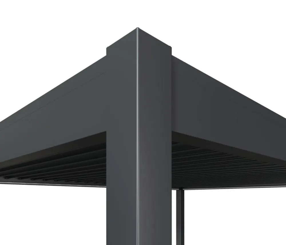 Weide Pergolen > Wand-Pergola LED E-Deluxe Plus 4x6, ca. B600/H255/T400 cm