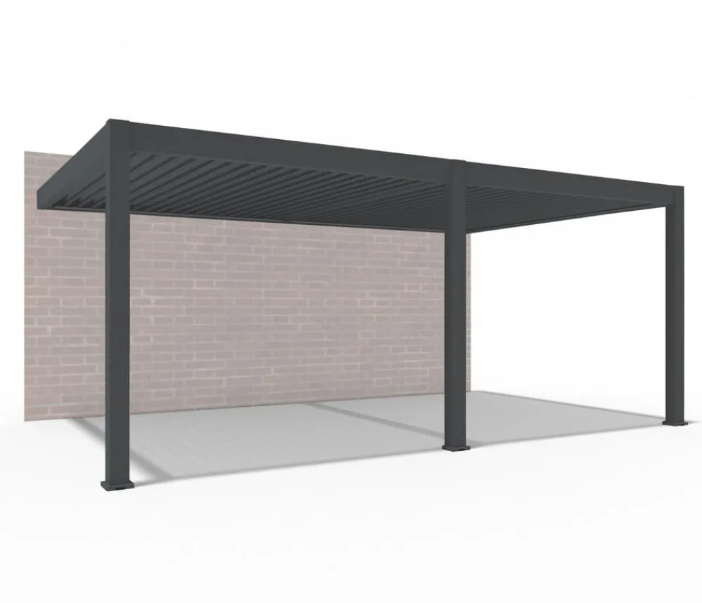Weide Pergolen > Wand-Pergola LED E-Deluxe Plus 4x6, ca. B600/H255/T400 cm