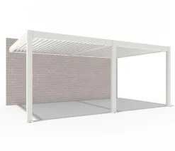 Weide Wand-Pergola LED E-Deluxe Plus 4x6, ca. B600/H255/T400 cm Weiß Sale