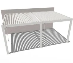 Weide Wand-Pergola LED E-Deluxe Plus 4x6, ca. B600/H255/T400 cm Weiß Sale