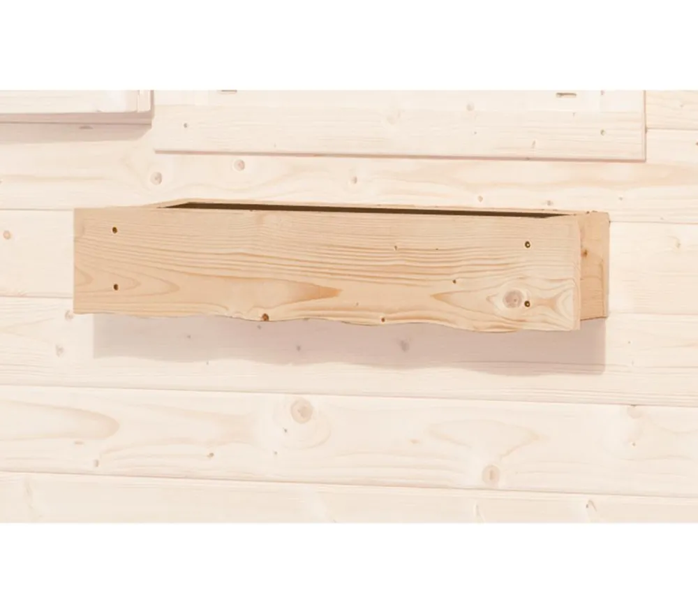 Weka Pflanzsysteme Für Gartenhäuser - Blumenkasten aus Massivholz, 60 cm Natur