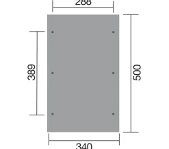 Weka Carport 611, ca. B358/H270/T500 cm Natur Discount
