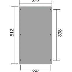 Weka Carport 617, ohne Dacheindeckung Hellbraun Discount