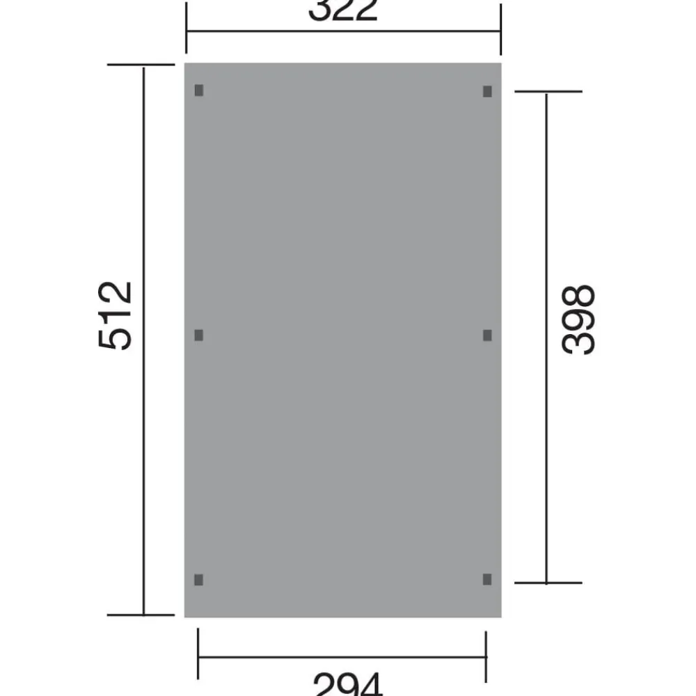 Weka Carport 617, ohne Dacheindeckung Hellbraun Discount
