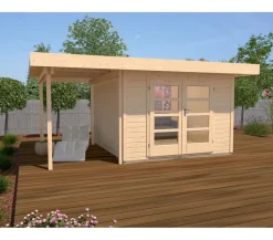 Weka Gartenhäuser & Gerätehäuser - Designhaus 126 A, Gr. 1, ca. B500/H225/T316 cm Natur