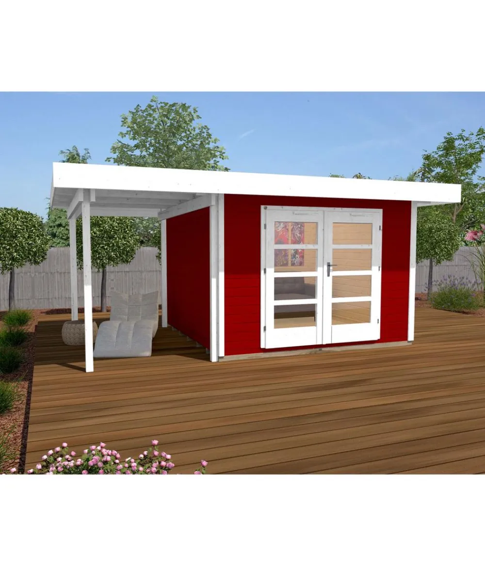 Weka Gartenhäuser & Gerätehäuser > Designhaus 126 A+ Gr. 2, ca. B500/H247/T377 cm