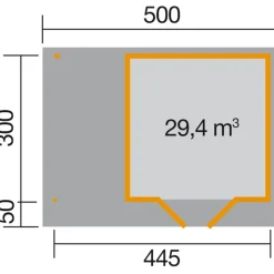 Weka Designhaus 126 A+ Gr. 2, ca. B500/H247/T377 cm Natur Outlet