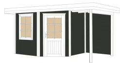 Weka Designhaus 213 A Gr.1, ca. B442/H237/T278 cm Schwarz Clearance