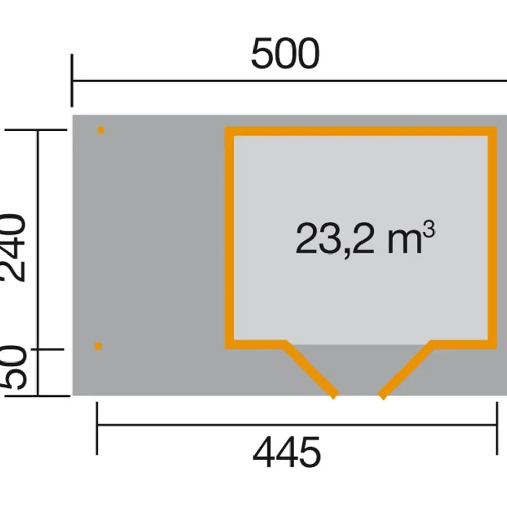 Weka Designhaus 126 A+ Gr. 1, ca. B500/H247/T316 cm Dunkelgrau New
