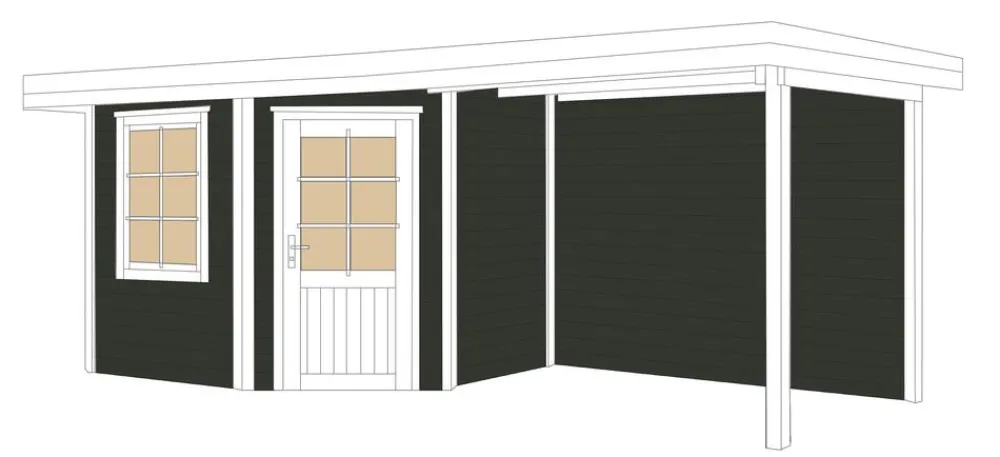 Weka Designhaus 213 B Gr.1, ca. B586/H237/T278 cm Schwarz Hot