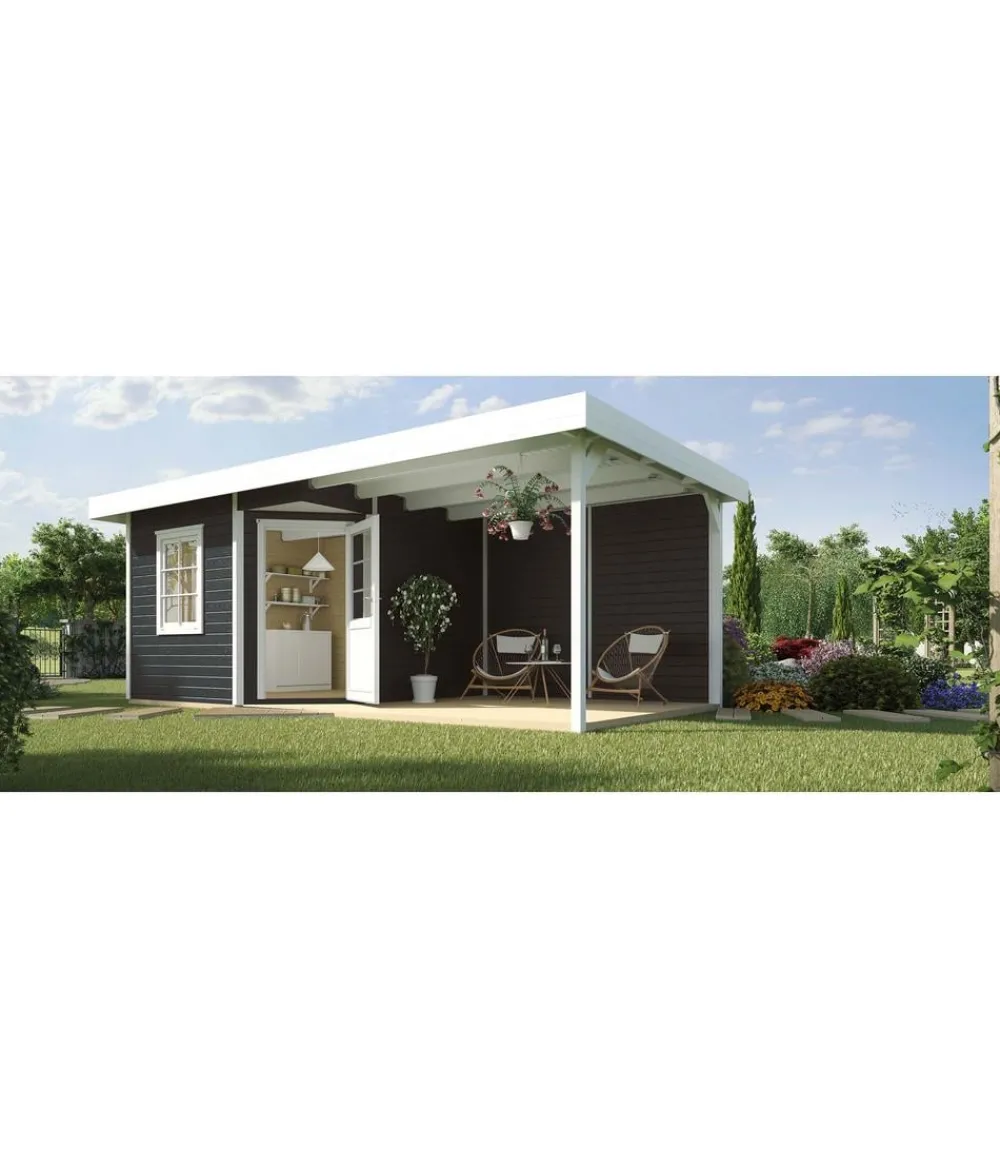 Weka Gartenhäuser & Gerätehäuser - Designhaus 172 B Gr. 2, ca. B575/H226/T375 cm Rot