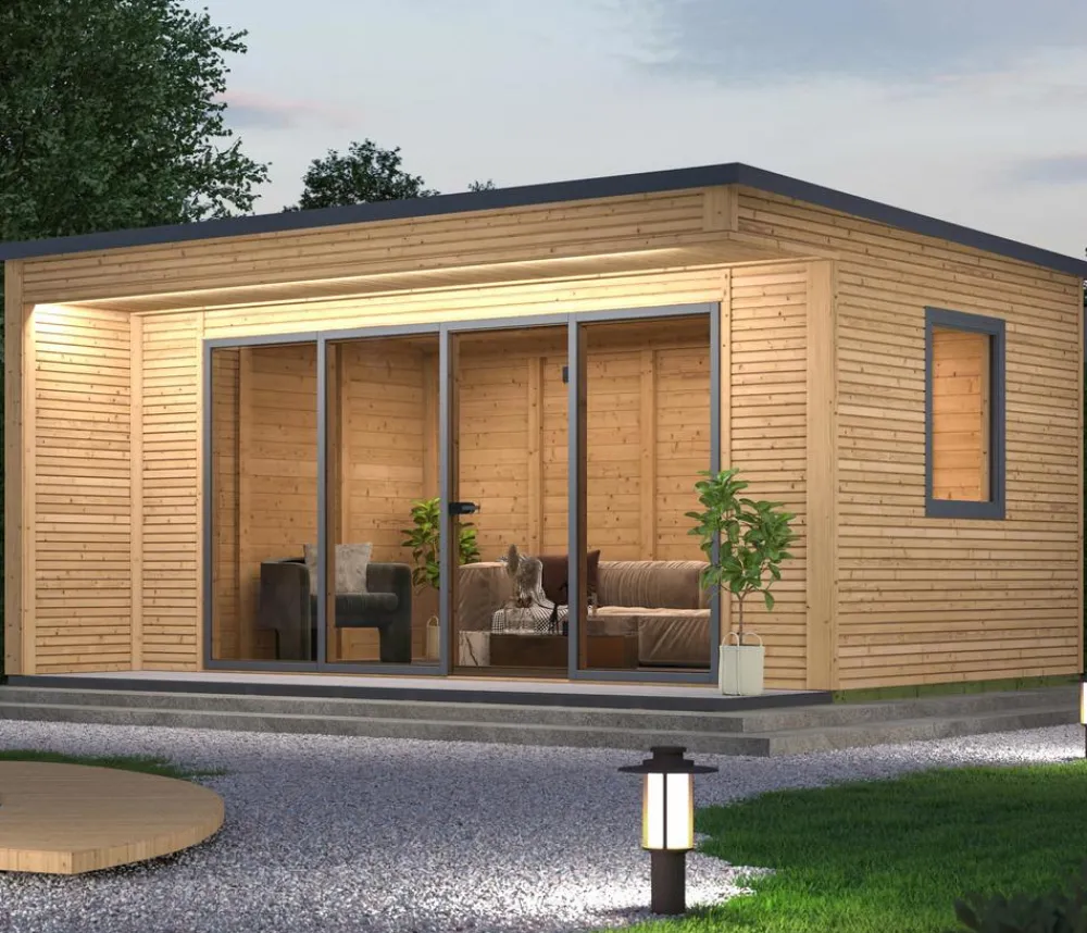 Weka Designhaus Cubilis 4.0, ca. B518/H245/T421 cm Natur Clearance