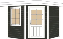 Weka Designhaus 213 Gr.1, ca. B278/H237/T278 cm Dunkelgrau