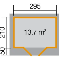 Weka Designhaus 126+ Gr. 1, ca. B361/H247/T286 cm Dunkelgrau Hot
