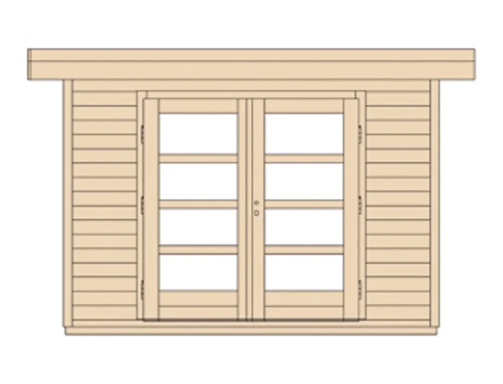 Weka Gartenhäuser & Gerätehäuser > Designhaus 126 Gr.1, ca. B361/H225/T286 cm