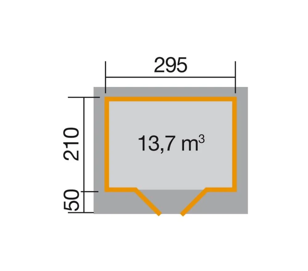Weka Gartenhäuser & Gerätehäuser > Designhaus 126 Gr.1, ca. B361/H225/T286 cm