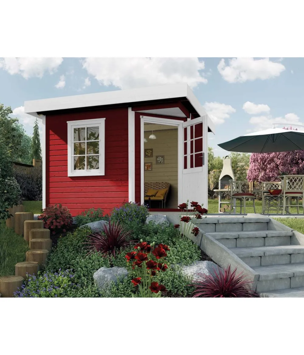 Weka Designhaus 213+ Gr. 2, ca. B338/H259/T338 cm Rot Outlet