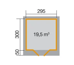 Weka Designhaus 126 Gr.3, ca. B356/H225/T377 cm Natur Best