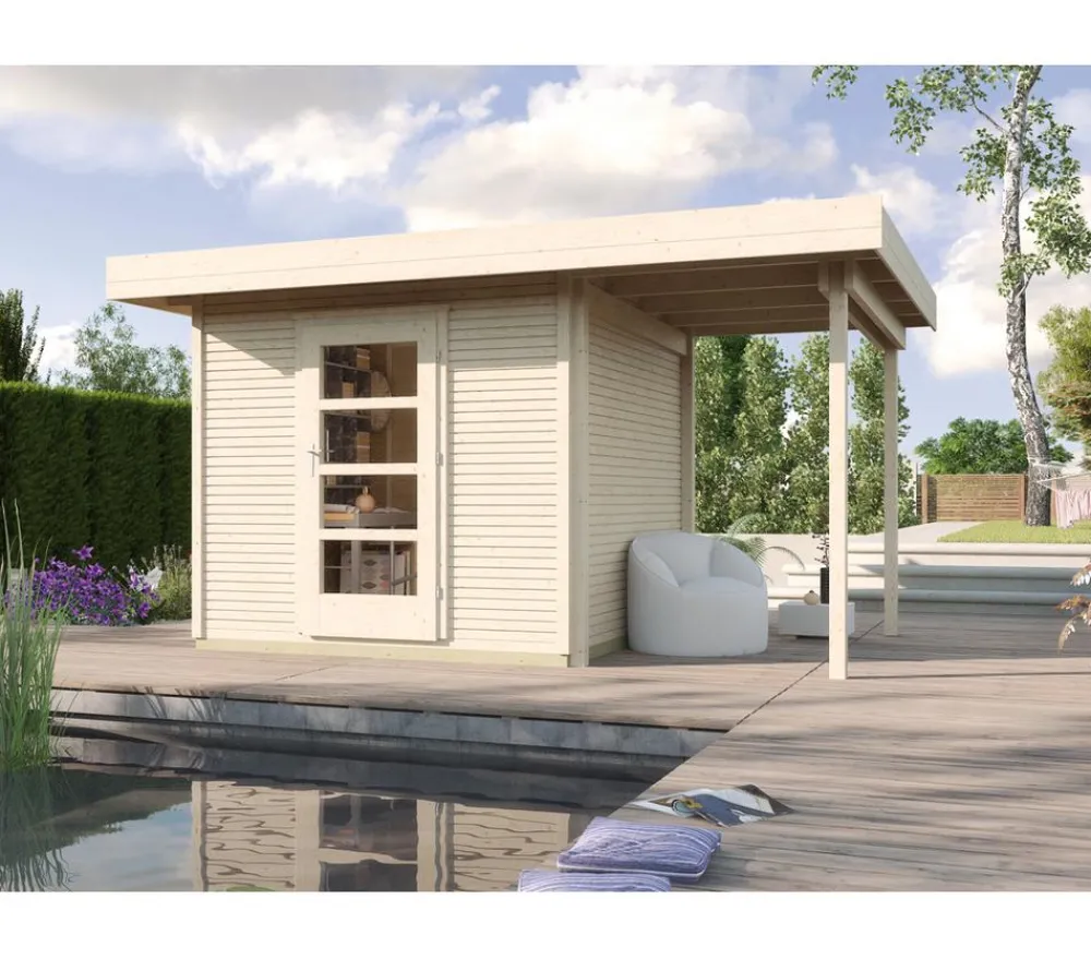 Weka Gartenhäuser & Gerätehäuser - Designhaus Line 172 A Natur