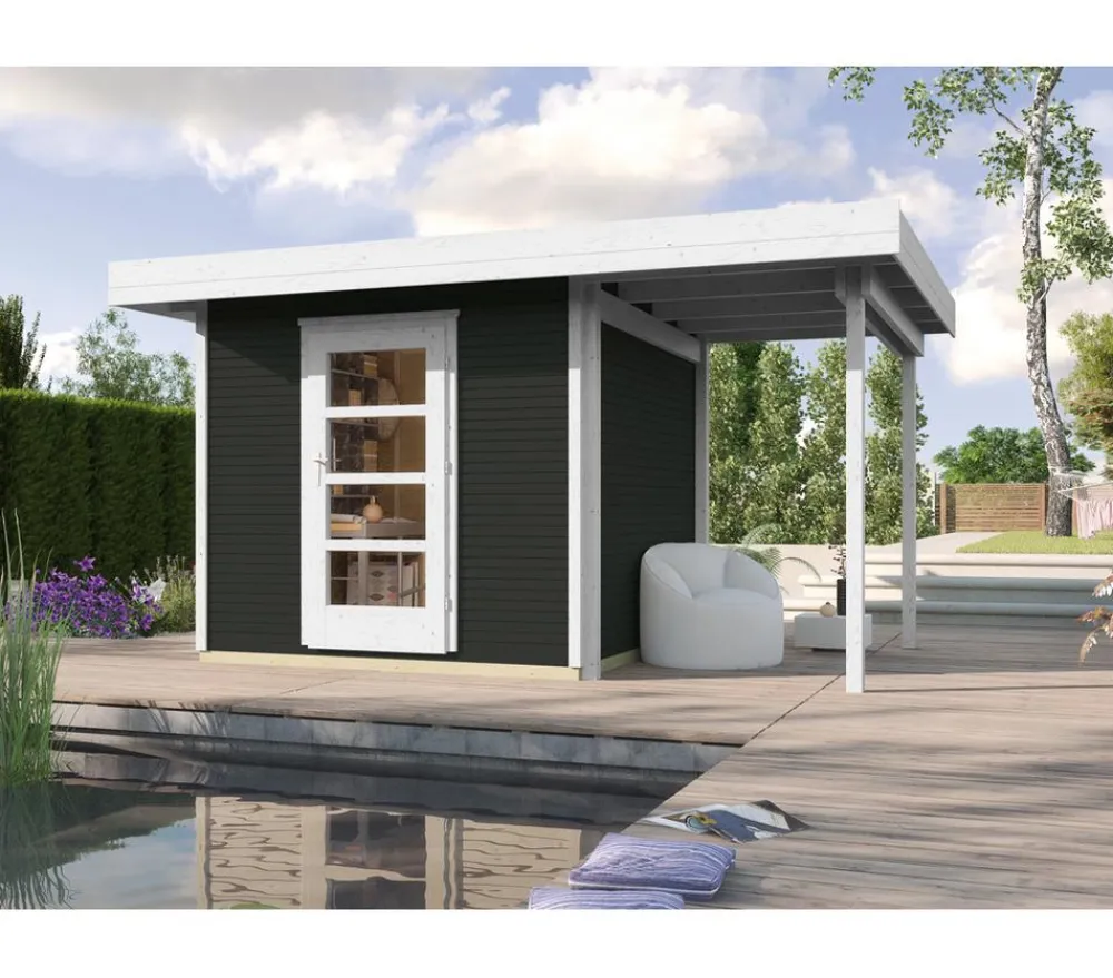 Weka Gartenhäuser & Gerätehäuser - Designhaus Line 172 A Dunkelgrau