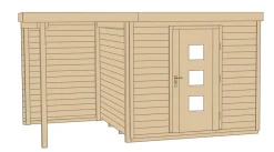 Weka Gartenhäuser & Gerätehäuser > Designhaus Line 413 A Gr.2, ca. B460/H244/T310 cm