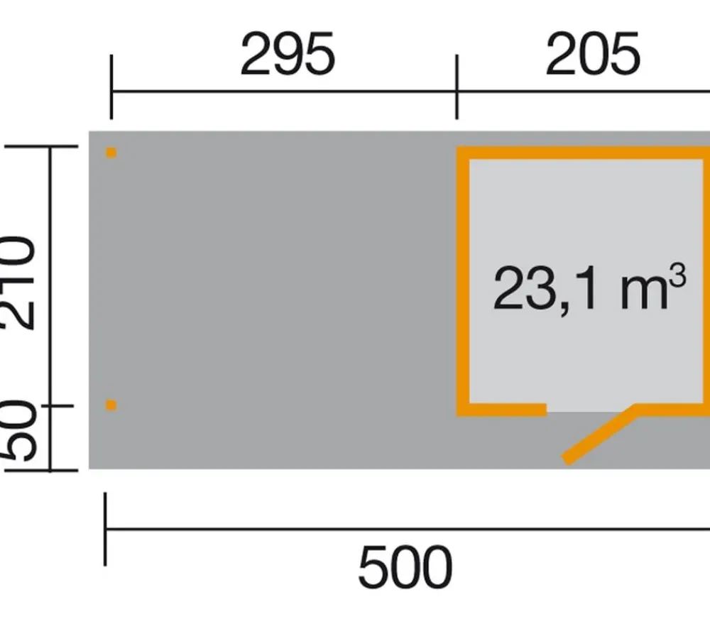 Weka Gartenhäuser & Gerätehäuser - Designhaus Line 172 B Dunkelgrau