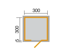 Weka Gartenhäuser & Gerätehäuser > Designhaus Line 413 Gr.2, ca. B310/H244/T310 cm