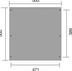 Weka Carports & Garagen - Doppelcarport 616 Natur