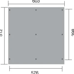 Weka Doppelcarport 618, mit Stahldach Natur Clearance