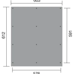 Weka Carports & Garagen > Doppelcarport 618, ohne Dacheindeckung