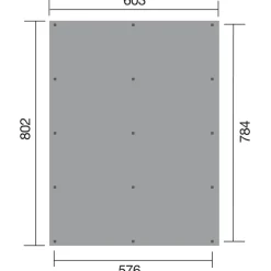 Weka Carports & Garagen - Doppelcarport 618, ohne Dacheindeckung Natur