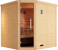 Weka Saunas & Infrarotkabinen > Ecksauna Kami mit Glastür