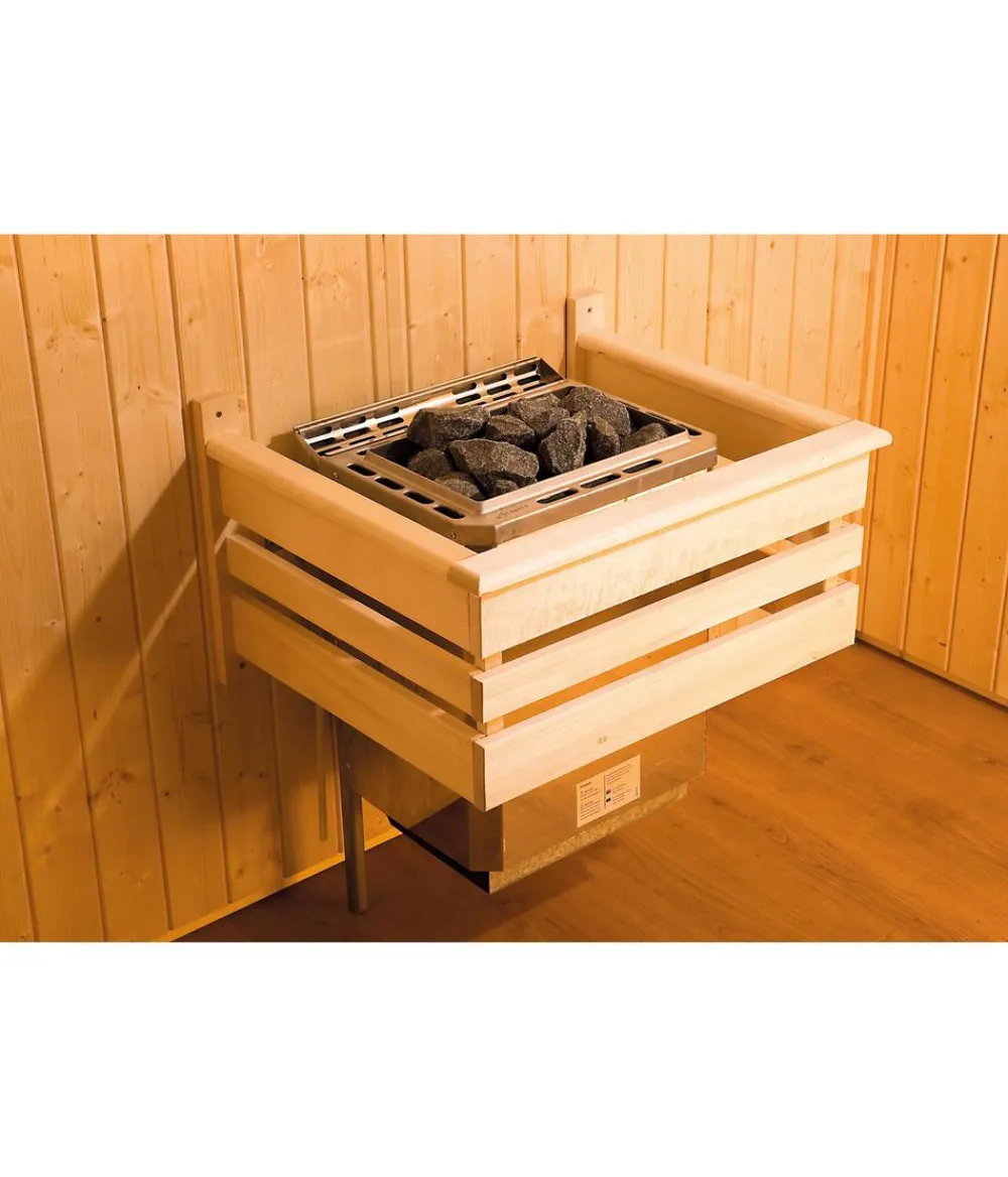 Weka Saunas & Infrarotkabinen > Ecksauna Kiruna mit Glastür, inkl. Ofen