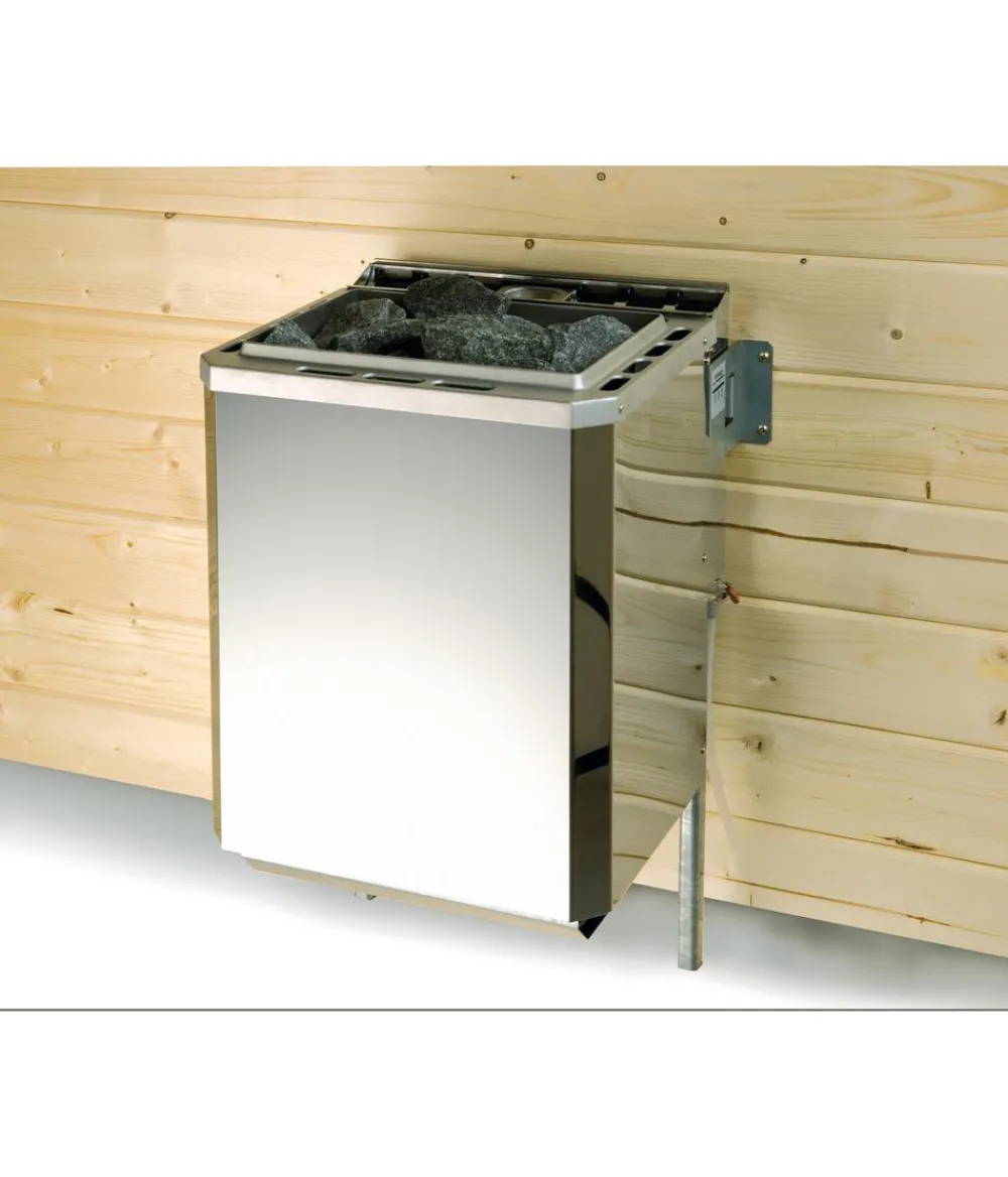 Weka Saunas & Infrarotkabinen - Ecksauna Kiruna mit Glastür, inkl. Bio-Ofen Natur