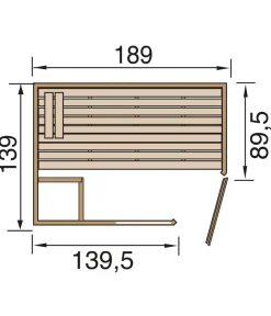 Weka Saunas & Infrarotkabinen > Ecksauna Valida mit Glastür und Fenster
