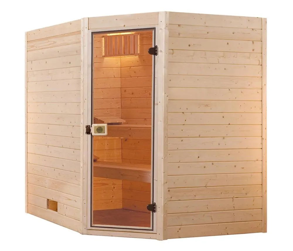 Weka Saunas & Infrarotkabinen > Ecksauna Valida mit Glastür