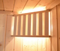 Weka Ecksauna Valida mit Glastür und Fenster inkl. Ofen, ca. B189/H203,5/T139 cm Natur