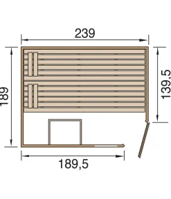 Weka Saunas & Infrarotkabinen - Ecksauna Valida mit Glastür und Fenster Natur