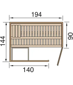 Weka Saunas & Infrarotkabinen > Ecksauna Varberg mit Glastür