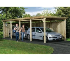 Weka Carports & Garagen - Einzelcarport 617 Gr. 3, ca. B322/H233/T802 cm