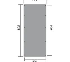 Weka Carports & Garagen - Einzelcarport 617 Gr. 3, ca. B322/H233/T802 cm