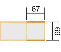 Weka Erweiterung für Element-Hochbeet 669, ca. B69/H69/T71 cm Grau Hot