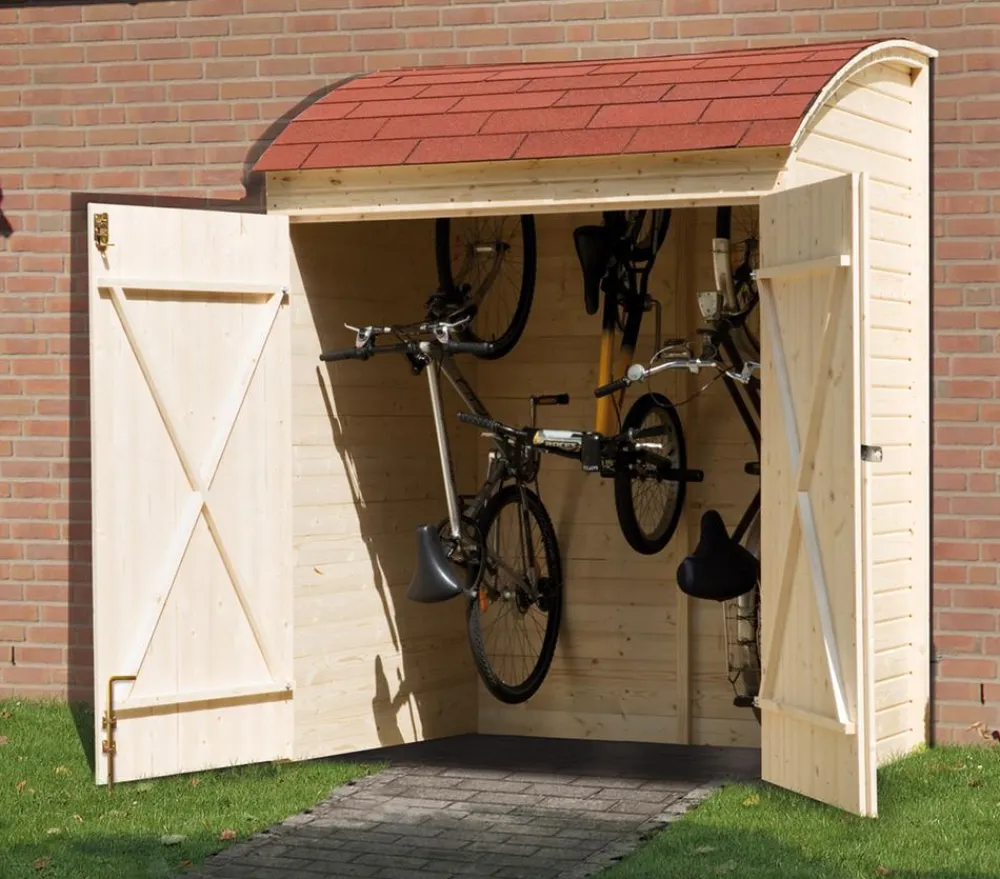 Weka Fahrradgarage, ca. B171/H223/T138 cm Natur New